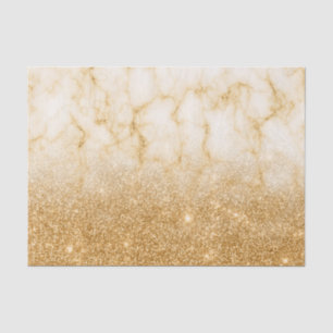 Papier Mousseline Jaune Parties scintillant or look Fading ombre Mar