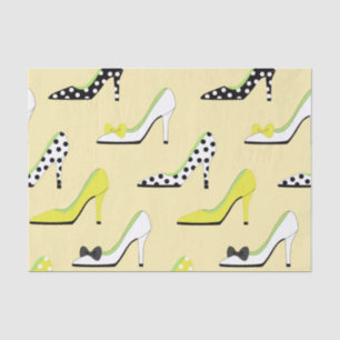 Papier Mousseline Jaune talons haute mode
