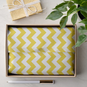 Papier Mousseline Jaune Zigzag, Jaune Chevron, Motif géométrique