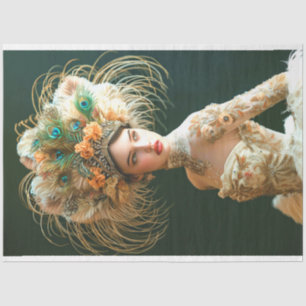 Papier Mousseline Jazz Age Flapper avec gracieuse découpage