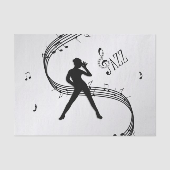 Papier Mousseline Jazz Dance Silver (Recto)