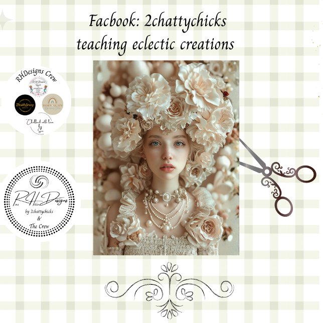 Papier Mousseline Jazz Era Lady with Floral Hat Decoupage  Tissue Pa (Créateur téléchargé)