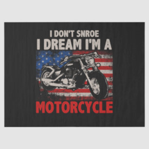 Papier Mousseline Je ne ronfle pas Je rêve Je suis une moto