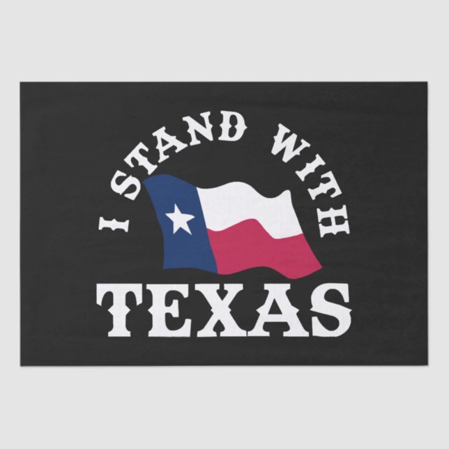 Papier Mousseline Je suis avec le Texas (Recto)