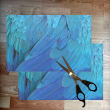 Je suis bleu - plumes de perroquet près