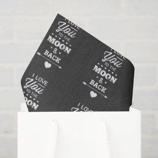 Papier Mousseline Je T'Aime Sur La Lune Et De Retour