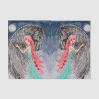 Papier Mousseline JE VOUS AIME AU papier Tissu LUNE & BACK