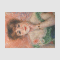 Jeanne Samary en robe basse cou (par Renoir)