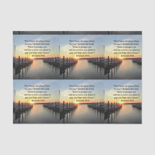 PAPIER MOUSSELINE JEREMIAH PAISIBLE 29:11 COUCHER DE SOLEIL (Recto)