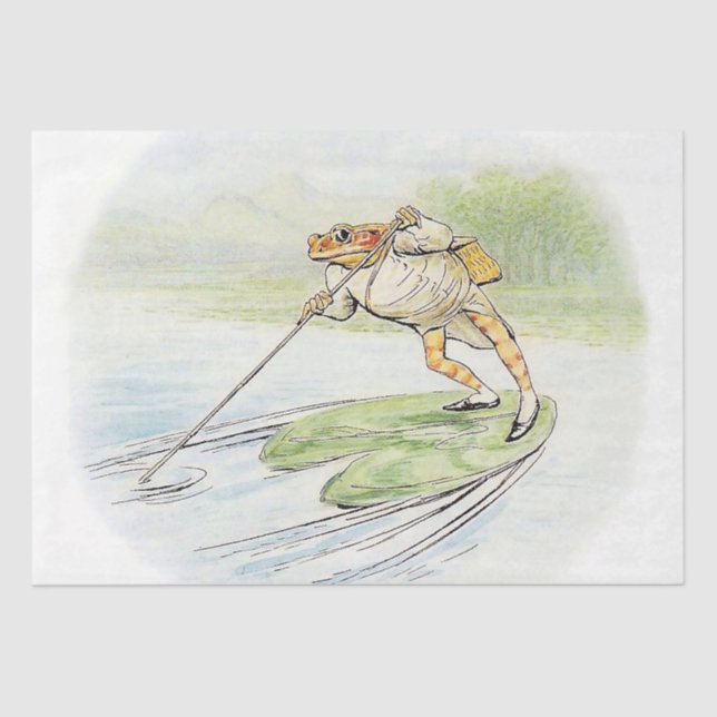 Papier Mousseline Jeremy Fisher Poteaux sur un Lily Pad (Recto)