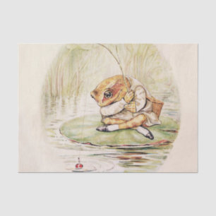 Papier Mousseline "Jeremy Fisher sur une Lilypad" par Beatrix Potter