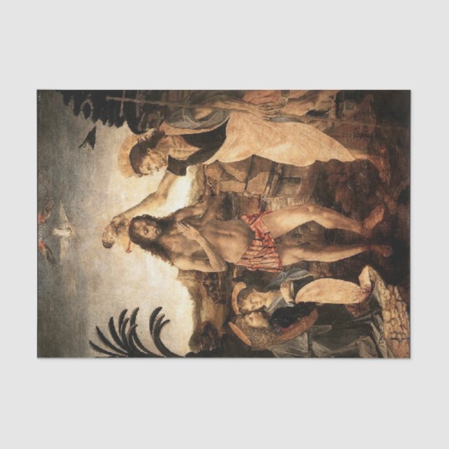 Papier Mousseline Jésus-Christ baptisé par John, peignant par L (Recto)