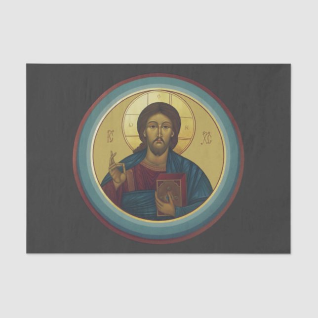 Papier Mousseline Jésus-Christ Pantocrator  (Recto)