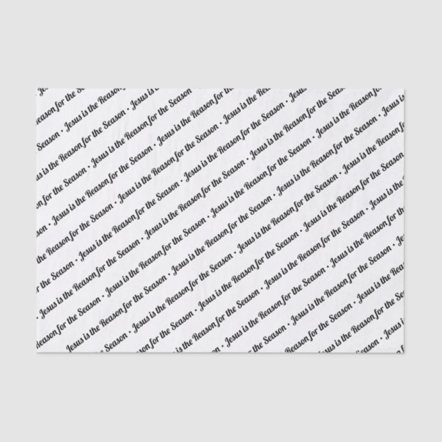 Papier Mousseline Jésus est la raison de la saison Blanc (Recto)