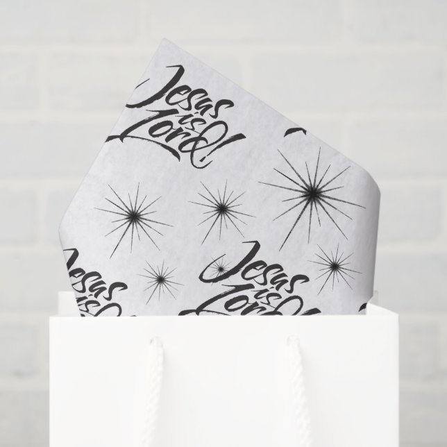 Papier Mousseline Jésus Est Seigneur chrétien Noël Lettres Christ (Sac cadeau)