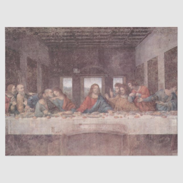 Papier Mousseline Jésus "Yeshoua" La Dernière Cène, Léonard de Vinci (Recto)