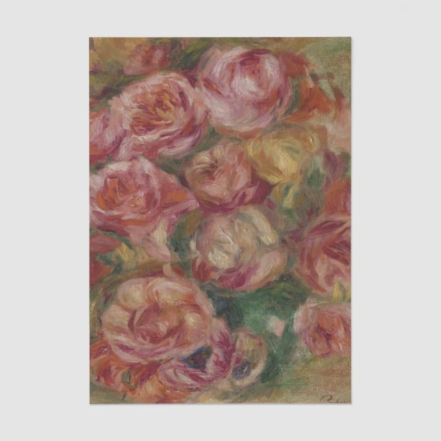 Papier Mousseline Jet de roses par Renoir (Recto)