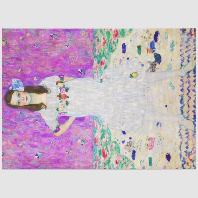 Papier Mousseline Jeune fille, Gustav Klimt (Recto)