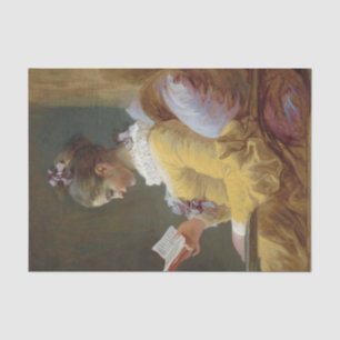 Papier Mousseline Jeune fille Lecture par Jean-Honore Fragonard