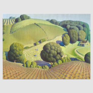 Papier Mousseline Jeune maïs par Grant Wood