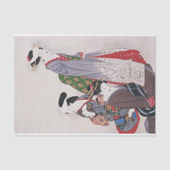 Papier Mousseline Jeunes mariés par Yamaguchi Soken (Recto)