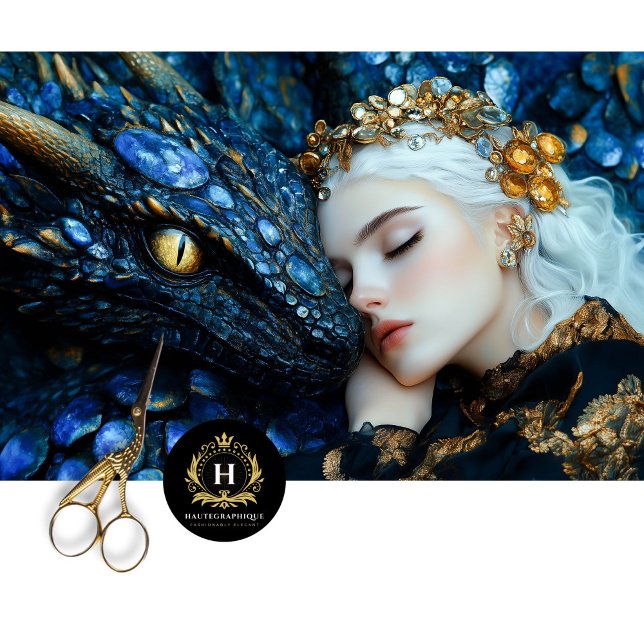 Papier Mousseline Jewel Blue Dragon & Queen (Créateur téléchargé)