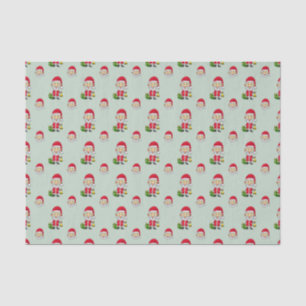 Papier Mousseline Jingle Bells avec Père Noël