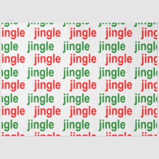 Papier Mousseline Jingle Jingle Rouge Vert Blanc Noël