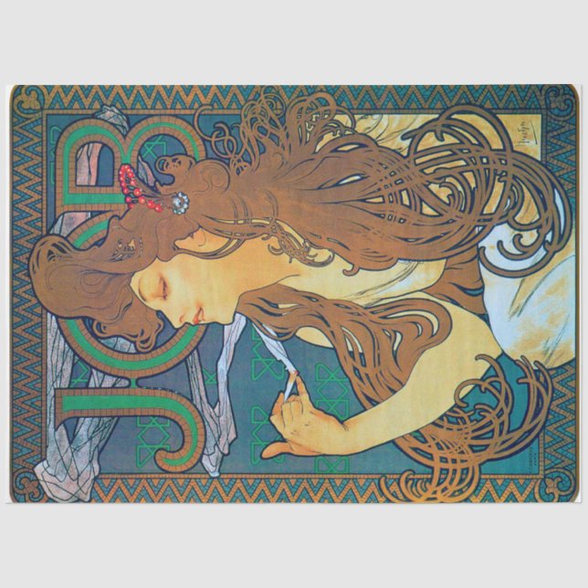 Papier Mousseline JOB, Mucha (Recto)