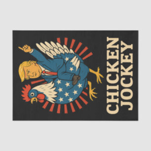Papier Mousseline Jockey de poulet Trump Mème amusant
