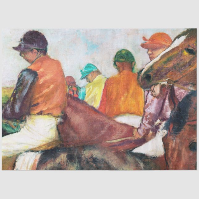 Papier Mousseline Jockey et cheval, Edgar Degas (Recto)