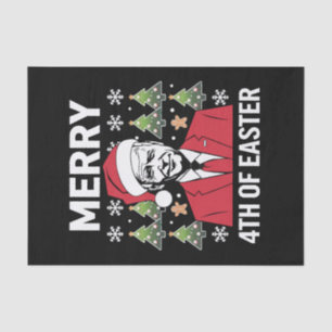 Papier Mousseline Joe Biden Noël Chapeau de Père Noël Joyeux 4ème de