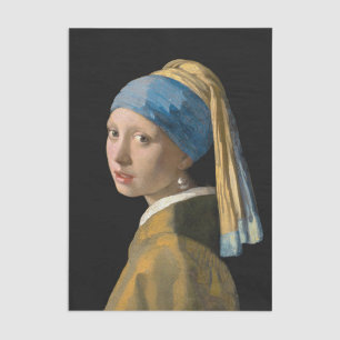 Papier Mousseline Johannes Vermeer - Fille avec une oreille perle