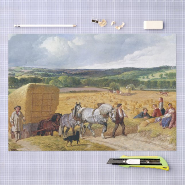 Papier Mousseline John Frederick Herring | The Harvest (1857) (Artisanat)