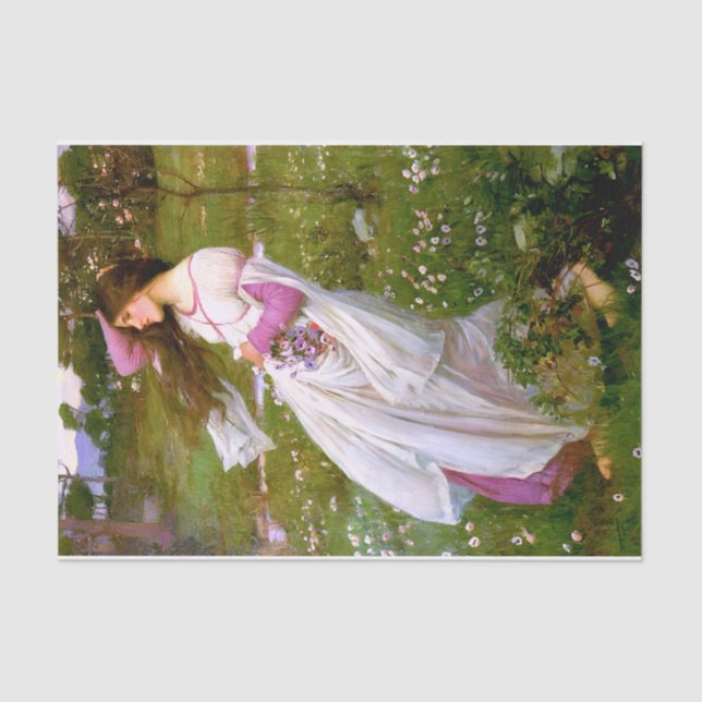 Papier Mousseline John William Waterhouse Windflowers Windswept (Recto)