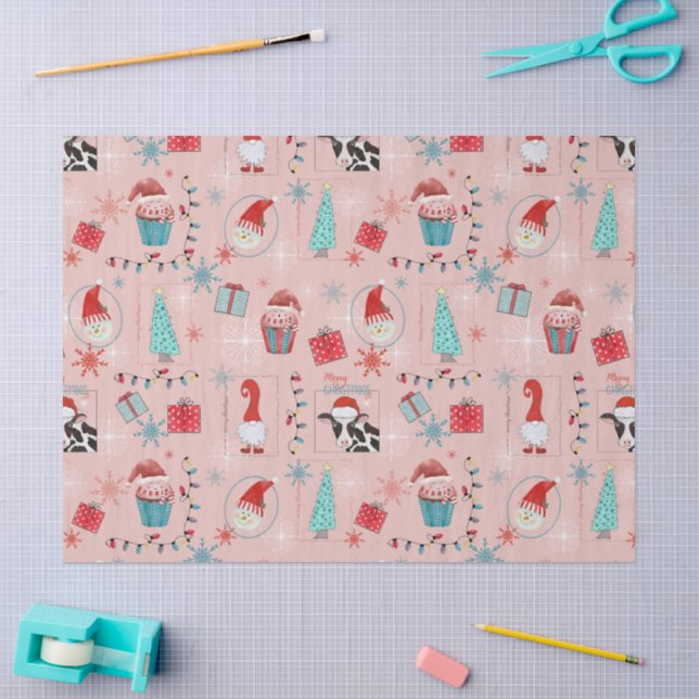 Papier Mousseline Joie de Noël (Artisanat)