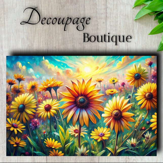 Papier Mousseline Joie d'été Danse Découpage (Summer Joy Dance Decoupage Tissue Paper)