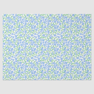 Papier Mousseline Joli bleu bleu bleu vert blanc persil Fleurs