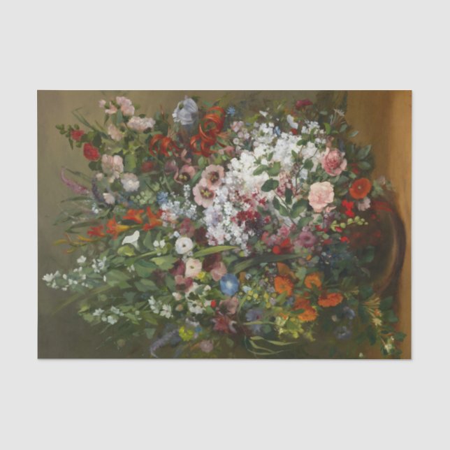 Papier Mousseline Joli bouquet de fleurs dans un vase (Recto)