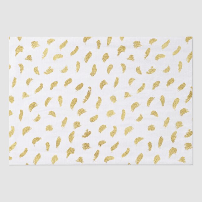 Papier Mousseline Joli Gold Glam blanc Abstrait (Recto)