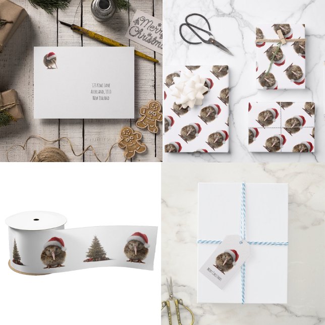 Papier Mousseline Joli Kiwi de Noël, coutume (Créateur téléchargé)