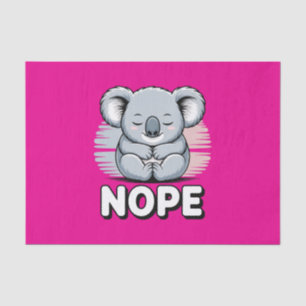 Papier Mousseline Joli koala endormi “Non” Dessin animé drôle