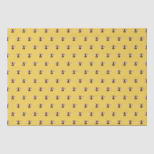 Papier Mousseline Joli Motif d'abeille moderne Jaune