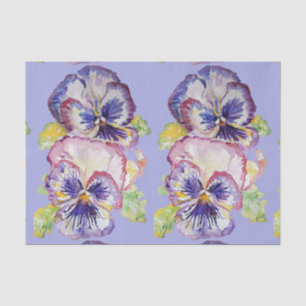 Papier Mousseline Joli Motif de Lavande Florale Fleur Pansy