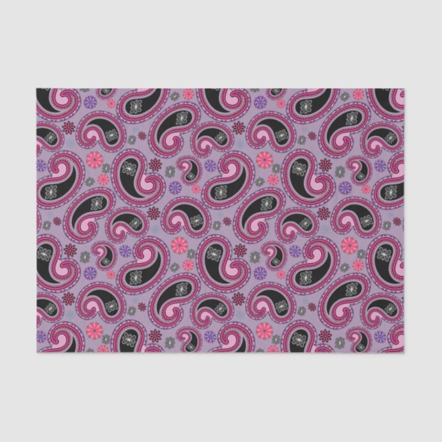 Papier Mousseline Joli motif de Paisley (Recto)