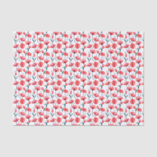 Papier Mousseline Joli motif floral de tulipe rose