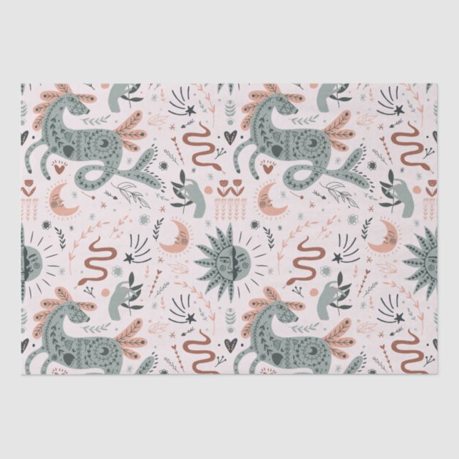 Papier Mousseline Joli motif pour les enfants en rose (Recto)