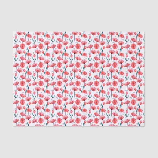 Papier Mousseline Joli Motif rose floral Tulip (Recto)