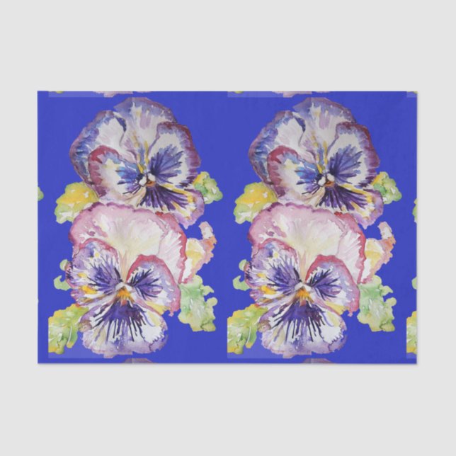Papier Mousseline Joli Pansy Flower Motif (Recto)
