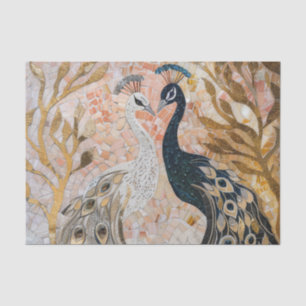 Papier Mousseline Joli Peacock Pink Gold Glam